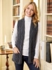 Irish Wool Open Sweater Vest for Women 