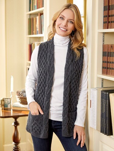 Women S Irish Wool Open Sweater Vest Women S Irish Wool Open Sweater Vest