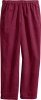 Elastic Waist Corduroy Pants with Pockets in Wine