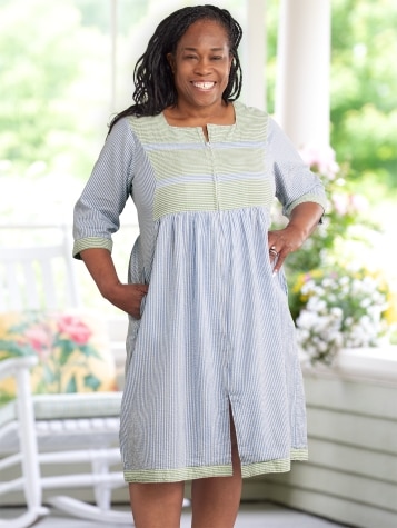 Women's plus shop size seersucker dress