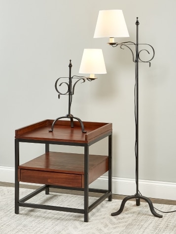 Wrought-Iron Adjustable Lamp, In 2 Sizes