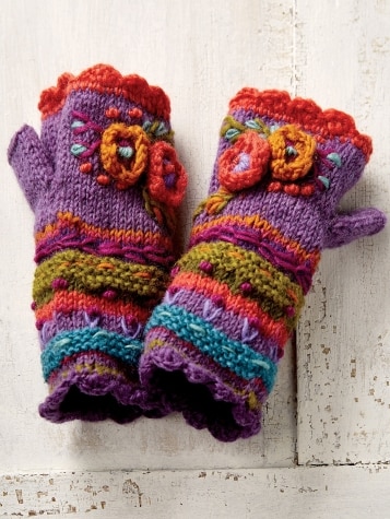 Hand-Knit Wool Hand Warmers for Women 