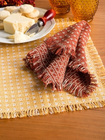 Mountain Weave Thanksgiving Cotton Placemats, Set of 2