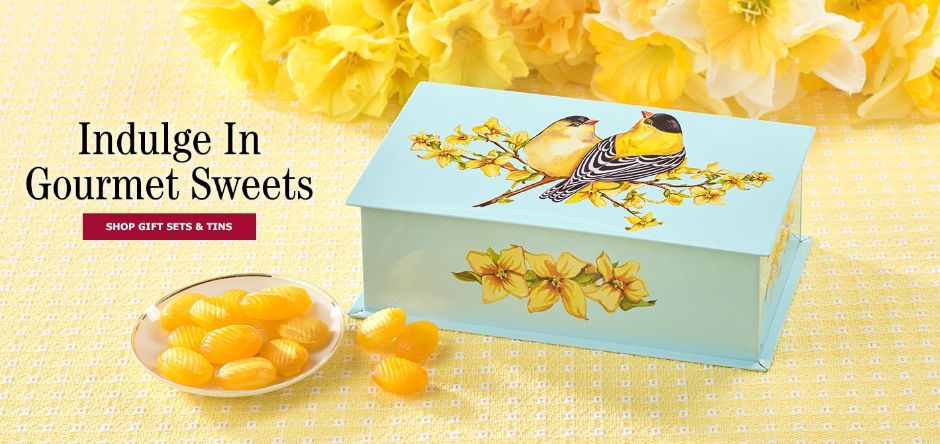 Sweet Goldfinch Tin With Honey Candy
