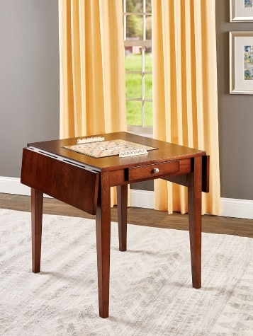 Solid Wood Square Drop-Leaf Table