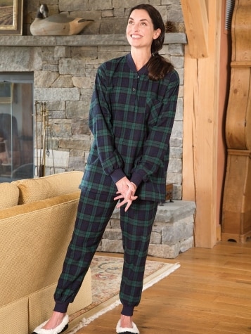 Women's Portuguese Cotton Flannel Ski Pajamas