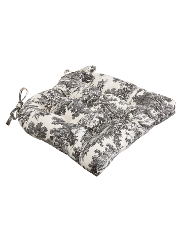Never-Flatten Essex Toile Chair Cushion, In 2 Sizes