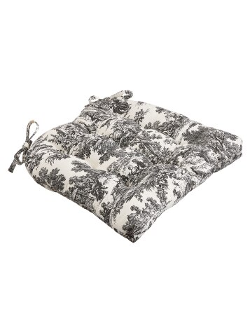 Never-Flatten Essex Toile Chair Cushion, In 2 Sizes