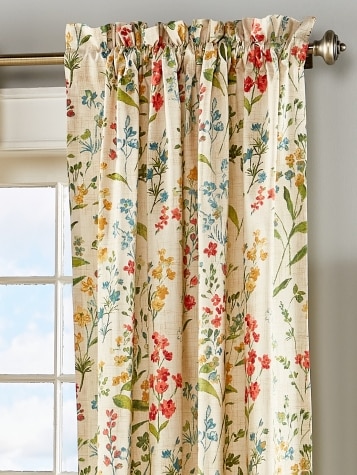 Cottage Garden Rod Pocket Curtains