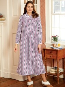 Lanz Tyrolean Forest Flannel Nightgown