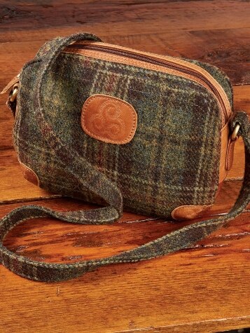 Women's Irish Wool Plaid Crossbody Bag