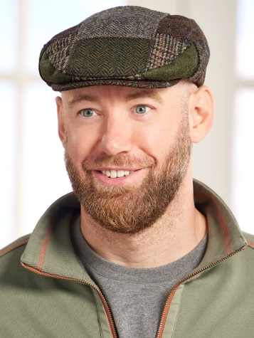 Men's Irish Wool Tweed Patchwork Cap