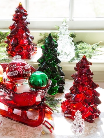 Moser glass christmas trees Clearance