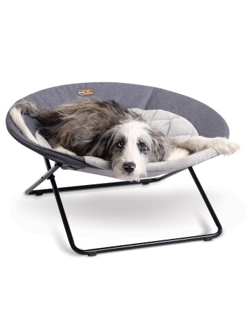 Elevated Gray Comfort Cot for Pets, In 3 Sizes