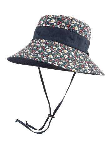 Women's Reversible Calico Garden Sun Hat