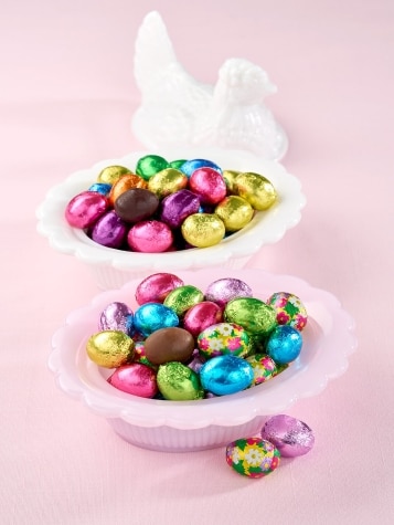 Milk or Dark Chocolate Foiled Easter Eggs, 12 Ounce Bag