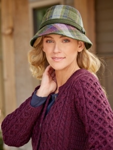 Women's Irish Wool Plaid Bucket Hat