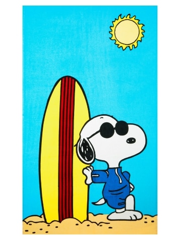 Peanuts Surfing Snoopy Portuguese Cotton Beach Towel