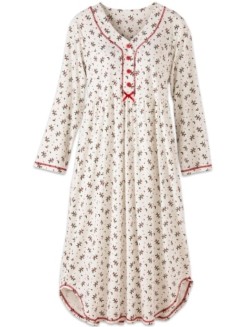 Women's Holly Berry Cotton Knit Nightgown