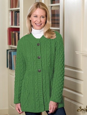 Women's Irish Wool A-Line Cardigan