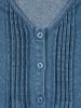 Denim Pintuck Tunic Top With Roll-Up Sleeves