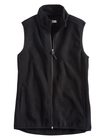 Women's Full-Zip Fleece Vest in Black