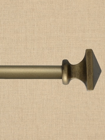 Artisan Gold Adjustable Curtain Rod With Finial