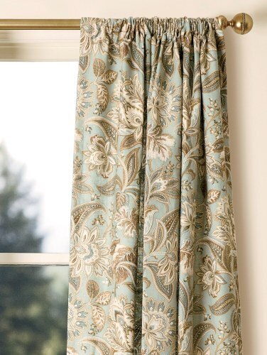 Paisley Jacobean Rod Pocket Curtain Panels
