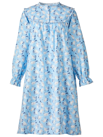 Lanz Playful Kittens Flannel Nightgown