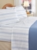 Striped Portuguese Cotton Flannel Sheet Set