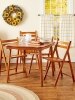 Scalloped Edge Solid Wood Folding Table