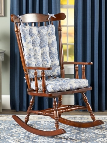 Essex Toile Rocking Chair Cushions Latex Foam Chair Pads