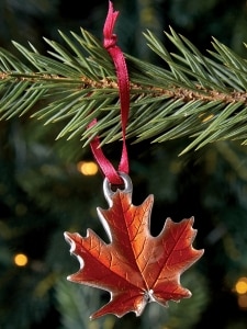 Maple Leaf Ornament - Made in Vermont by Danforth Pewter