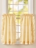 Classic Gingham Ruffles Rod Pocket Tiers In Yellow