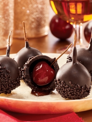French Dark Chocolate Cognac Cherries