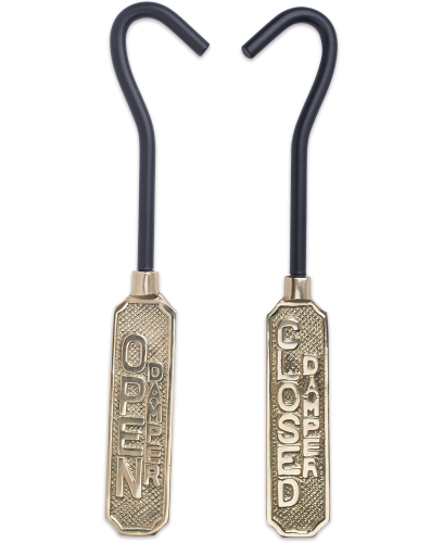 Solid Brass Damper Pull Brass Fireplace Tool