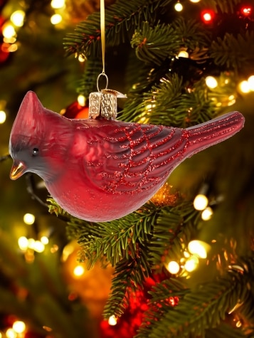 Classic Cardinal Blown-Glass Christmas Ornament
