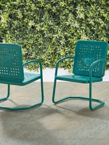 Lazy Days Outdoor Metal Chairs, Set of 2