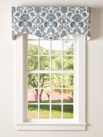 Country Floral Rod Pocket Reversible M-Shaped Valance