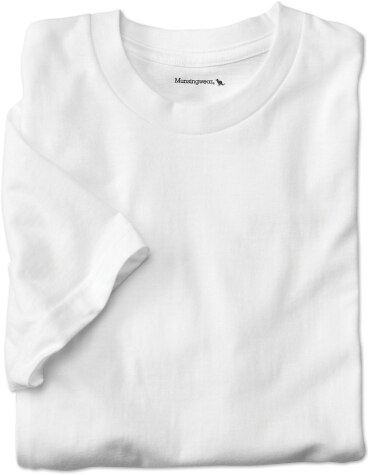 White Munsingwear Cotton Crewneck Undershirts 
