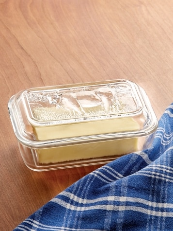 Glass Cow Butter Dish