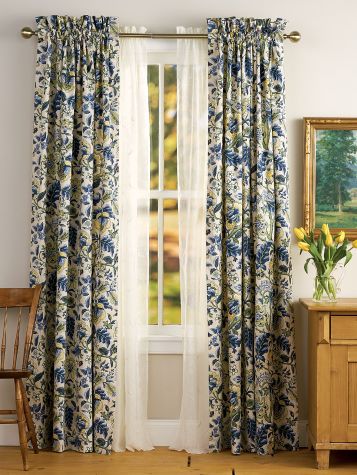 Hatfield Floral Lined Rod Pocket Curtains