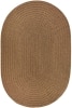 Mt. Mansfield Solid-Color Braided Oval Rug