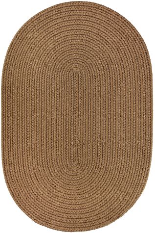 Mt. Mansfield Solid-Color Braided Oval Rug