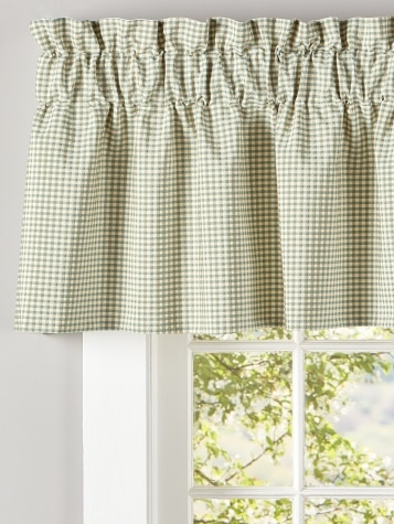 Colebrook Check Lined Rod Pocket Tailored Valance