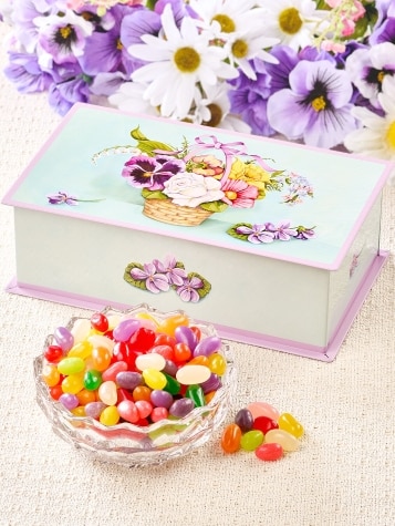 Flower Basket Tin With Pectin Jelly Beans