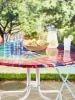 Stay-Put Round Elasticized Oilcloth Tablecloth