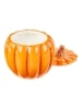 Ceramic Pumpkin Candle In Halloween Setting