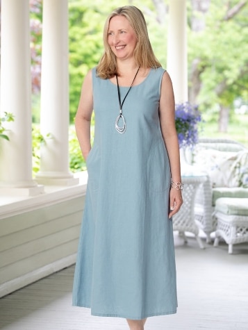 Comfort linen best sale maxi dress