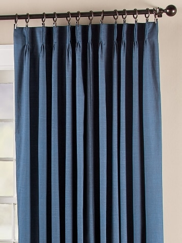 Solid Cotton Duck 96 Inch and 144 Inch Pinch Pleat Curtains
